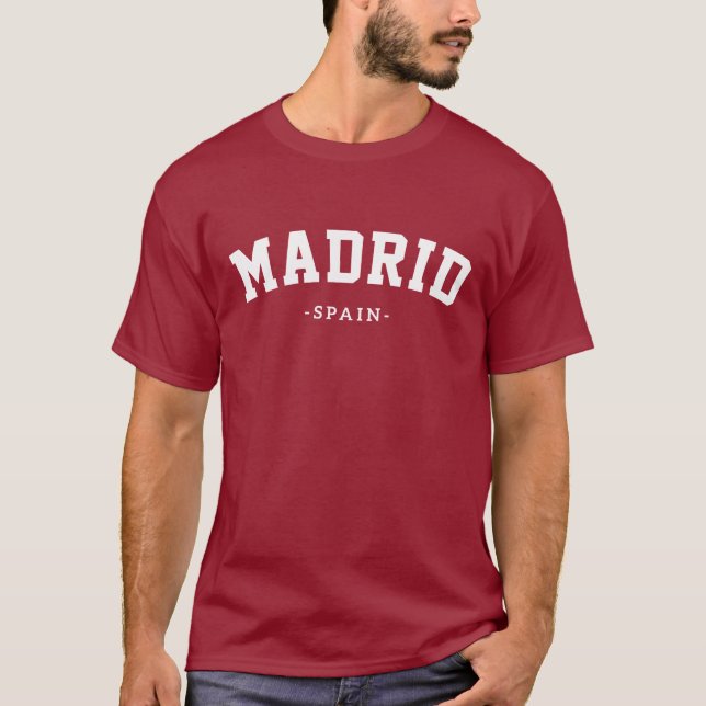 Madrid Spanien huvudstad logodesign T Shirt (Framsida)