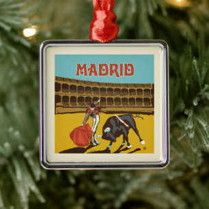 Madrid, Spanien Julgransprydnad Metall