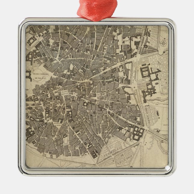 Madrid, Spanien Julgransprydnad Metall (Framsidan)