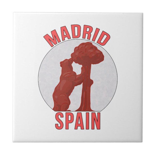 Madrid Spanien Kakelplatta (Framsidan)
