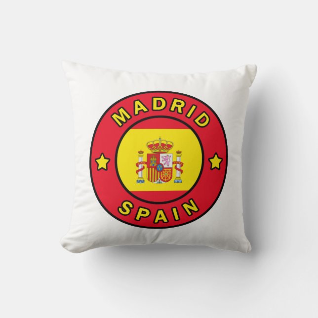 Madrid Spanien Kudde (Framsida)