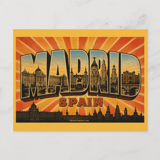 Madrid Spanien Kungliga slottet Vykort (Framsida)
