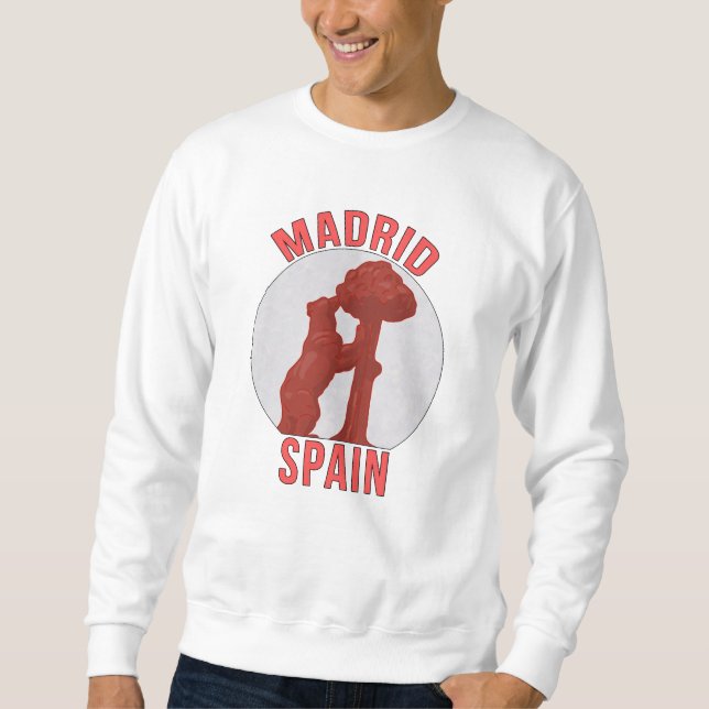 Madrid Spanien Lång Ärmad Tröja (Framsida)