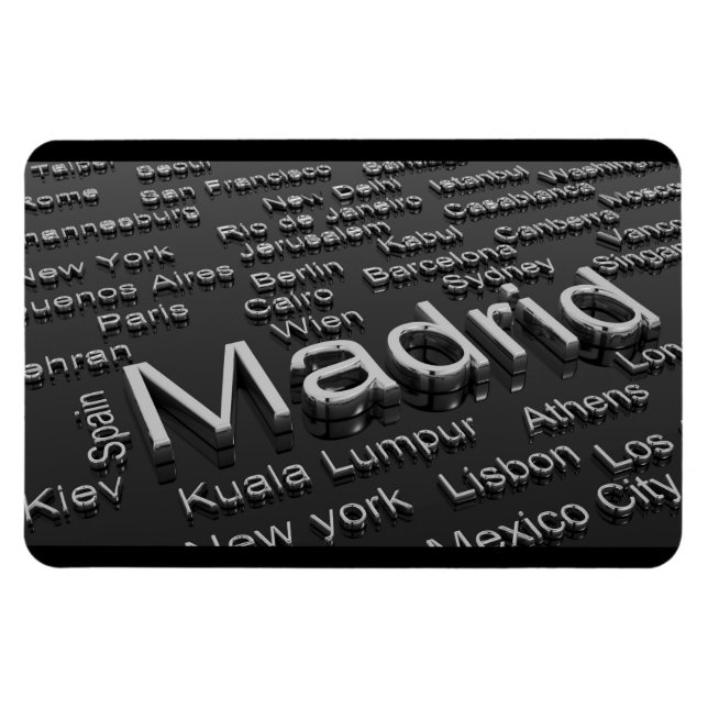 Madrid, Spanien Magnet (Horisontell)