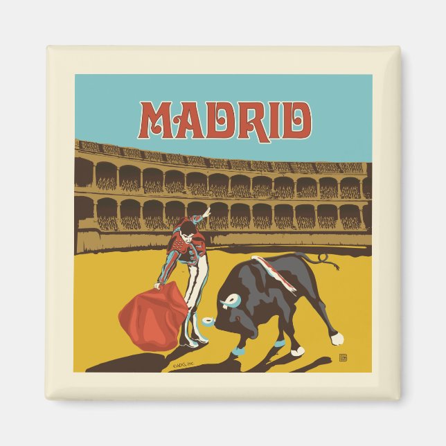 Madrid, Spanien Magnet (Framsidan)