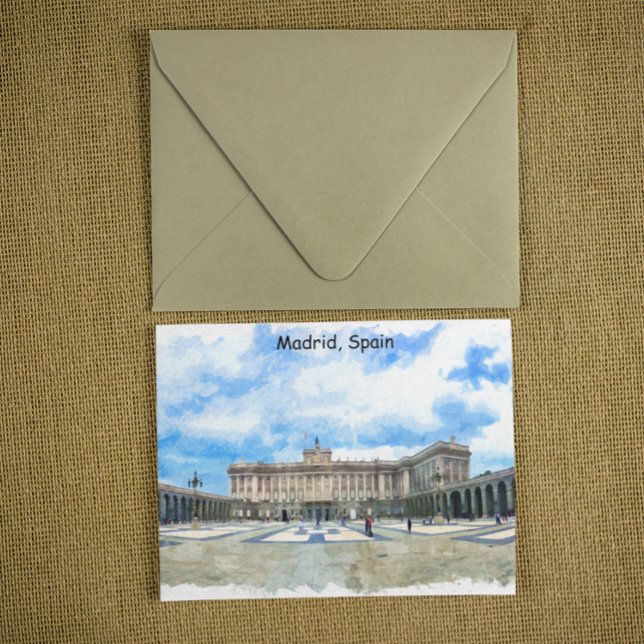 Madrid Spanien Palace Vykort (madrid spain royal palace postcard)