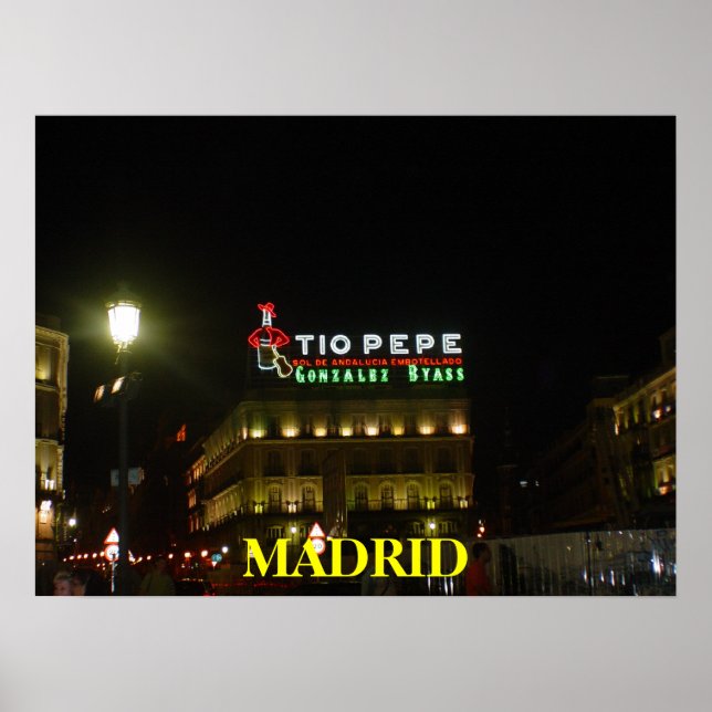 Madrid-Spanien Poster (Framsidan)