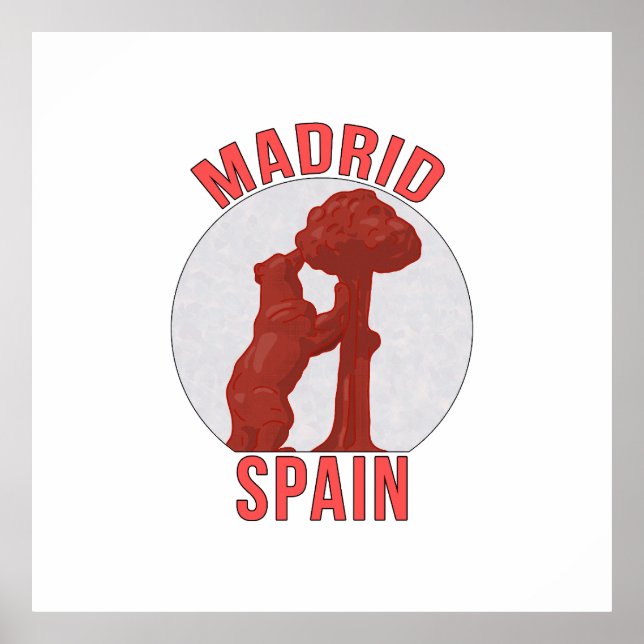 Madrid Spanien Poster (Framsidan)