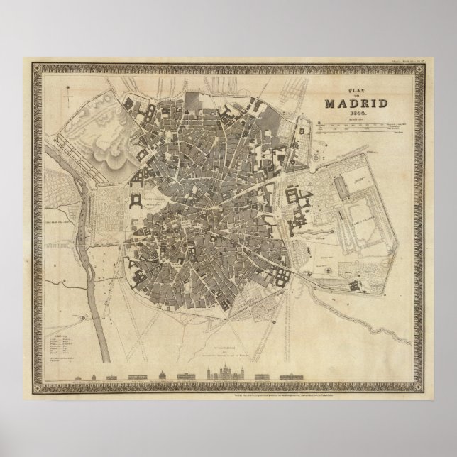 Madrid, Spanien Poster (Framsidan)