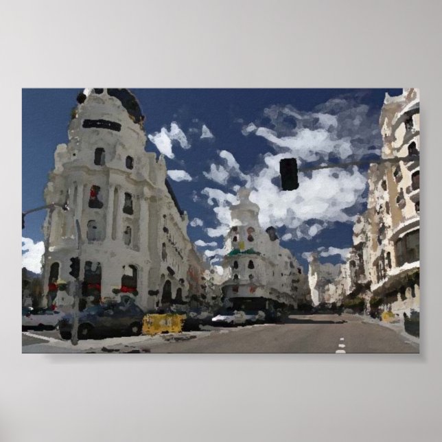 Madrid Spanien Poster (Framsidan)