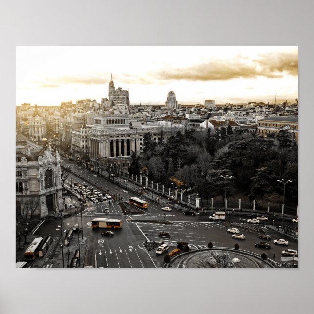 Madrid Spanien Poster (Framsidan)