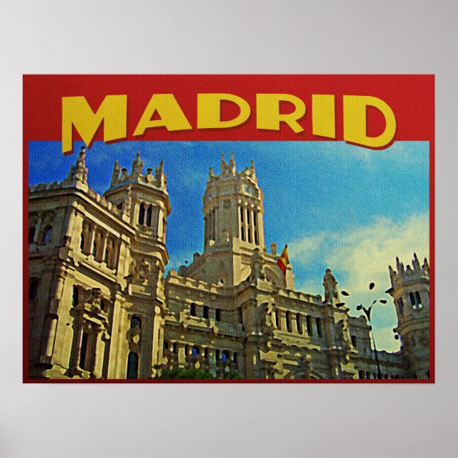 Madrid Spanien Poster (Framsidan)