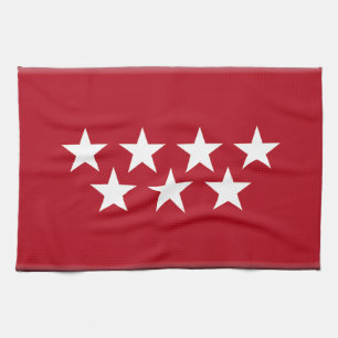 Madrid Spanien (regional) flagga Kökshandduk