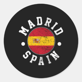 Madrid Spanien Runt Klistermärke