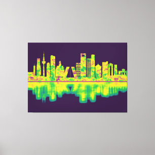 Madrid Spanien Skyline Canvastryck