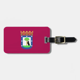 Madrid Spanien (stad) flagga Bagagebricka
