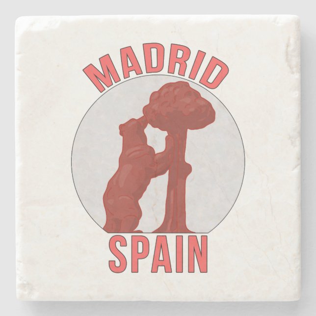 Madrid Spanien Stenunderlägg (Framsidan)