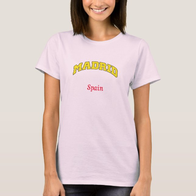 Madrid Spanien Top T-shirt (Framsida)