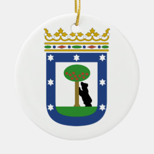 Madrid Spanien vapensköld Julgransprydnad Keramik