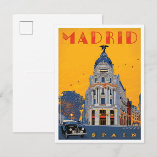 Madrid Spanien Vintage Resa Vykort