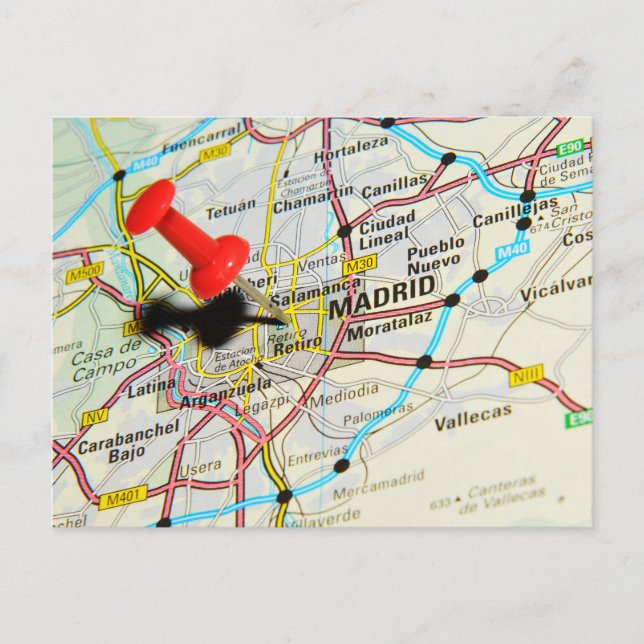 Madrid, Spanien Vykort (Framsida)