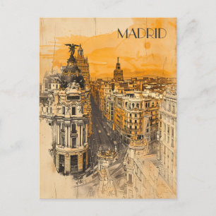 Madrid Spanien Vykort