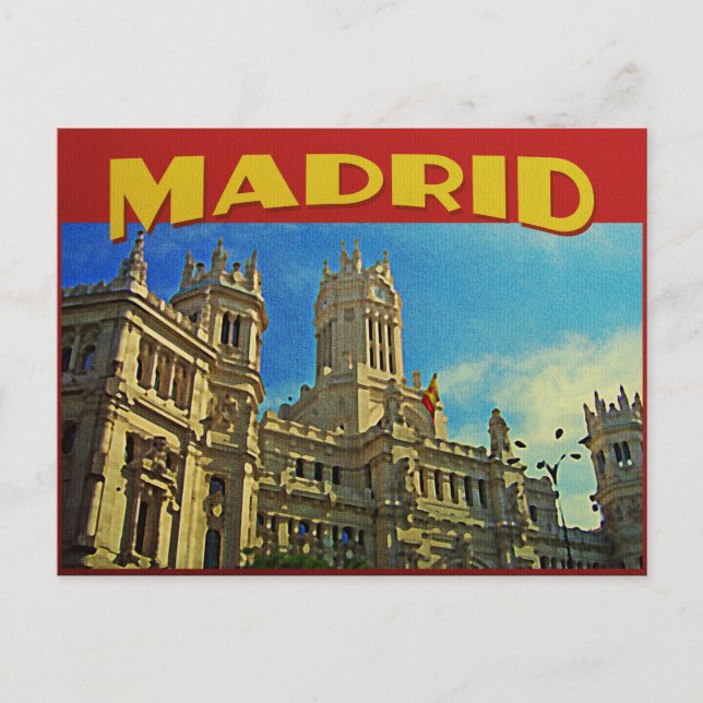Madrid Spanien Vykort (Framsida)