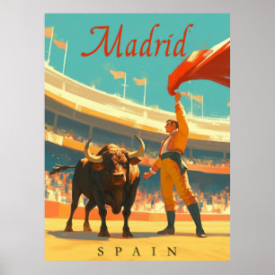 Madrid, Spaniens Vintage Charm Poster