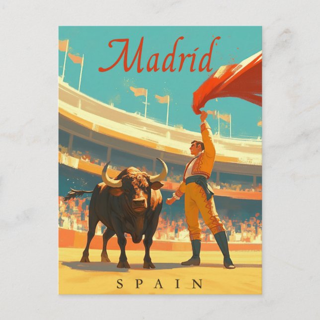 Madrid, Spaniens Vintage Charm Vykort (Framsida)