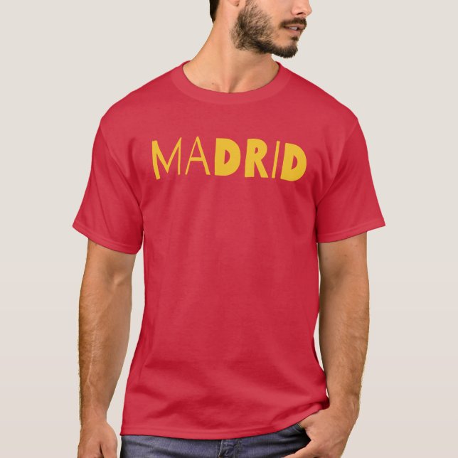 Madrid Spanish city typography logo design. T Shirt (Framsida)