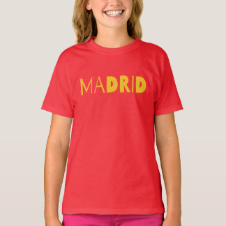 Madrid Spanish city typography logo design. T Shirt