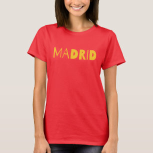 Madrid spansk stad typografi logodesign. t shirt