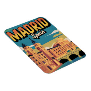 Madrid stad spanien vintage resminnen souvenirer, magnet