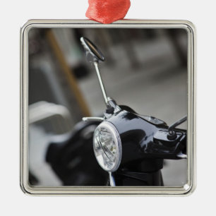 Madrid, svart Vespa scooter Julgransprydnad Metall
