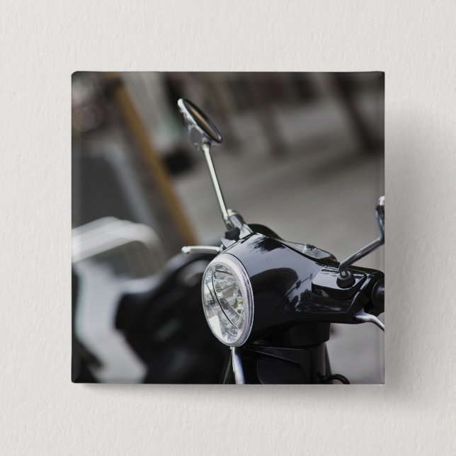 Madrid, svart Vespa scooter Knapp (Framsida)