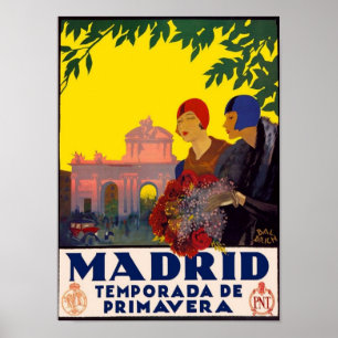 Madrid Temporada de Primavera - Vintage resor Art Poster