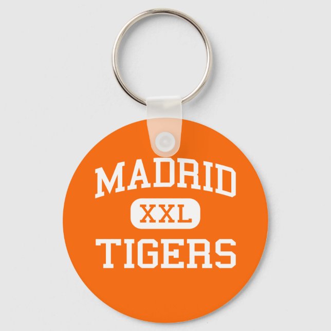 Madrid - Tigers - Madridgymnasiet - Madrid Iowa Nyckelring (Framsida)