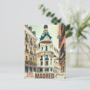 Madrid Travel Wall Art, Spanien Travel Art, Madrid Helg Vykort