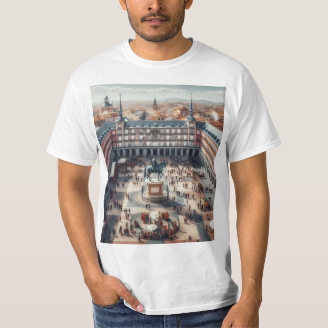 Madrid: Un Viaje a la Capital Española T Shirt (Framsida)