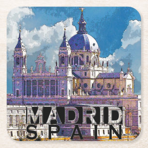 Madrid Underlägg Papper Kvadrat