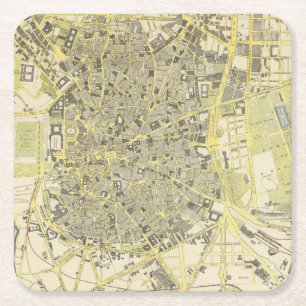 Madrid Underlägg Papper Kvadrat