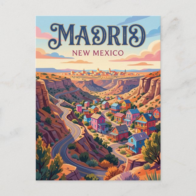 Madrid USA Vykort (Framsida)