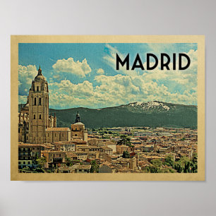 Madrid Vintage resor Poster