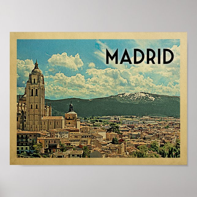Madrid Vintage resor Poster (Framsidan)