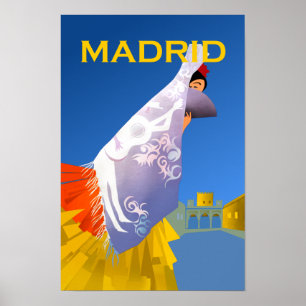 Madrid vintage resor poster. poster
