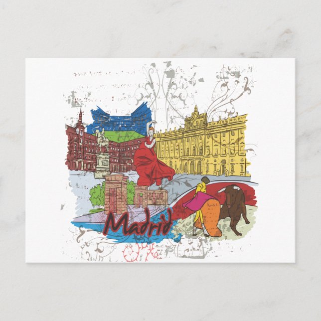 Madrid Vykort (Framsida)