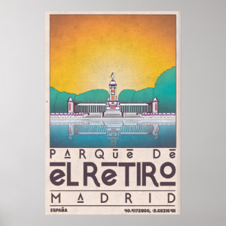 Madrid Wall Art Print Parque de El Retiro Poster