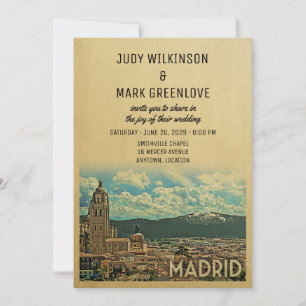 Madridbröllopsinbjudan Spanien Inbjudningar