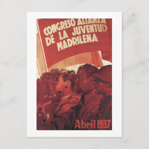 Madridkongressen Ungdom_Propaganda Poster Vykort