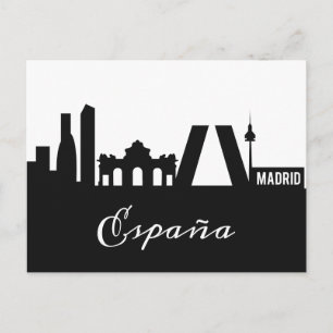 Madrids landmärkesvykort vykort